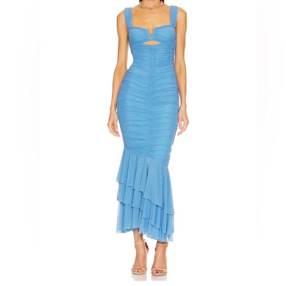 Michael Costello Hilary Dress in Blue